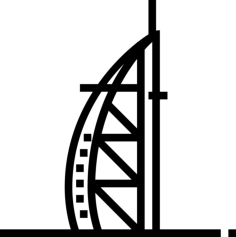 Burj Al Arab Outline Svg Vector, Free Vectors File